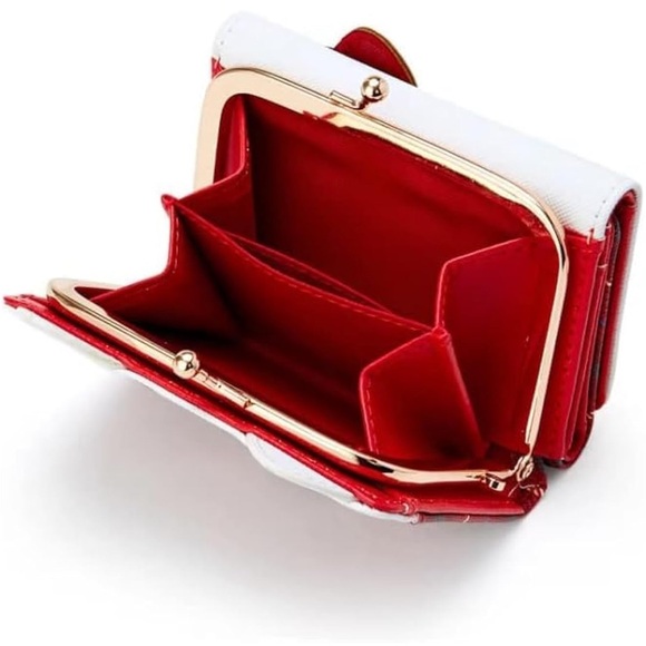 Sanrio Hello Kitty White and Red Wallet adult teens kiss-lock Clasp Trifold Card - Picture 2 of 8